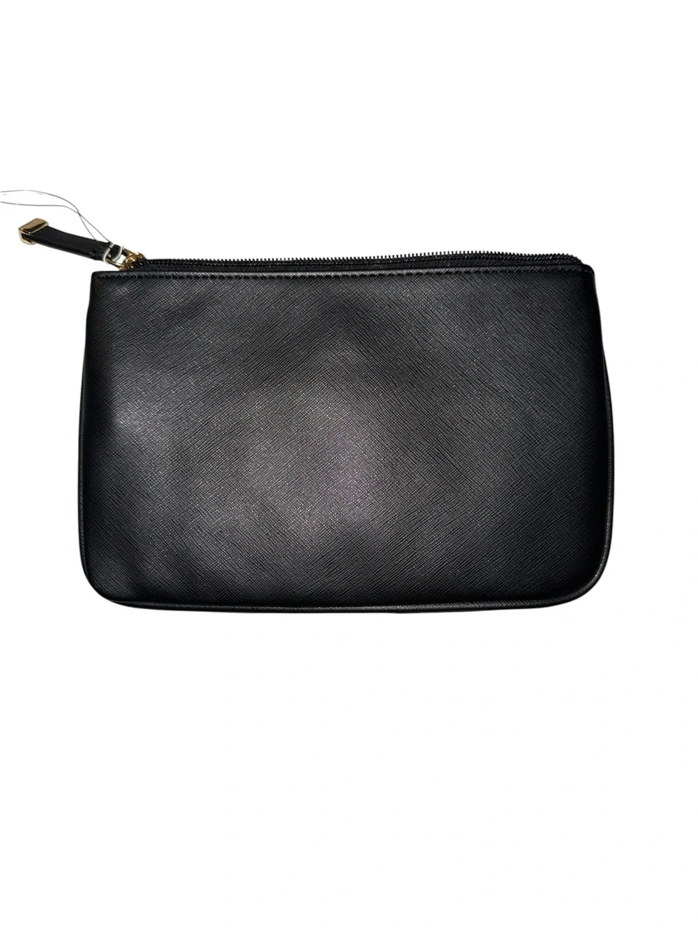 Calvin Klein Black Cosmetic Bag with Gold Plaque NWOT